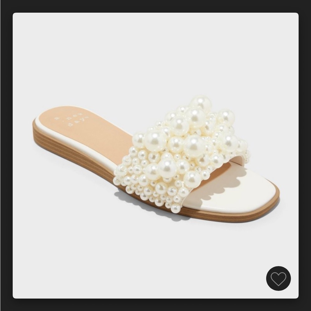 a new day White Pearl sandals. Size 7.5